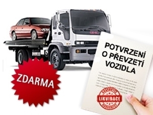 Odvoz a vystavení potřebného dokladu o likvidaci autovraku vždy zdarma